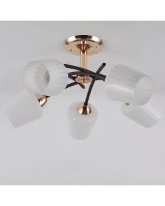 Lampara De Vidrio Y Metal Mod.51
