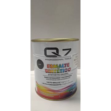 Pintura Esmalte -Negro Brillante.-1 Litro- Q7