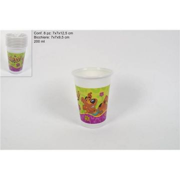 Vasos Plasticos Scooby Doo 200Ml