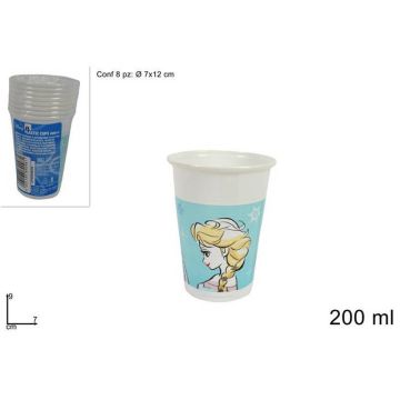 Vasos Plastico Frozen Disney 200Ml