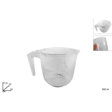 Jarra De Plastico Transparente Graduada 800Ml