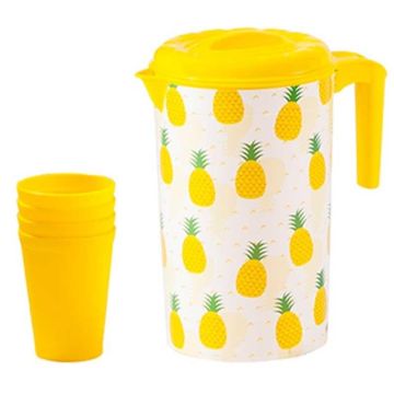 Jarra Plástica Con 4 Vasos