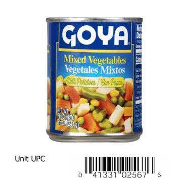 Vegetales Mixtos 8.5 Oz M/Goya 240G