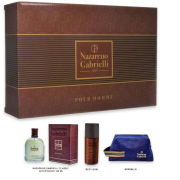 Set Nazareno Gabrielli Hombre Locion Despues De Afeitar 100 Ml Desodorante 15
